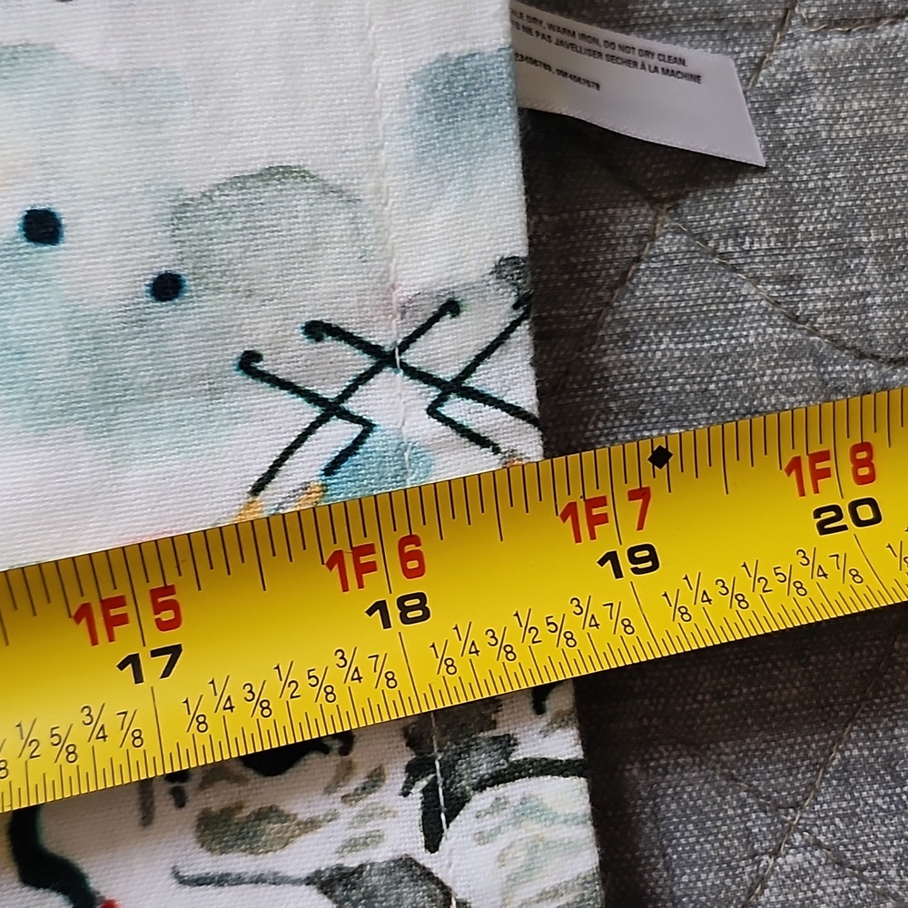 Anthropologie White and Multicolor Patterned Napkins Set Of 7 - Picture 6 of 10